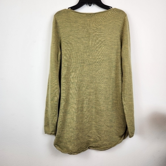 Eileen Fisher Merino Wool green Pullover Sweater Size Small - Picture 2 of 6